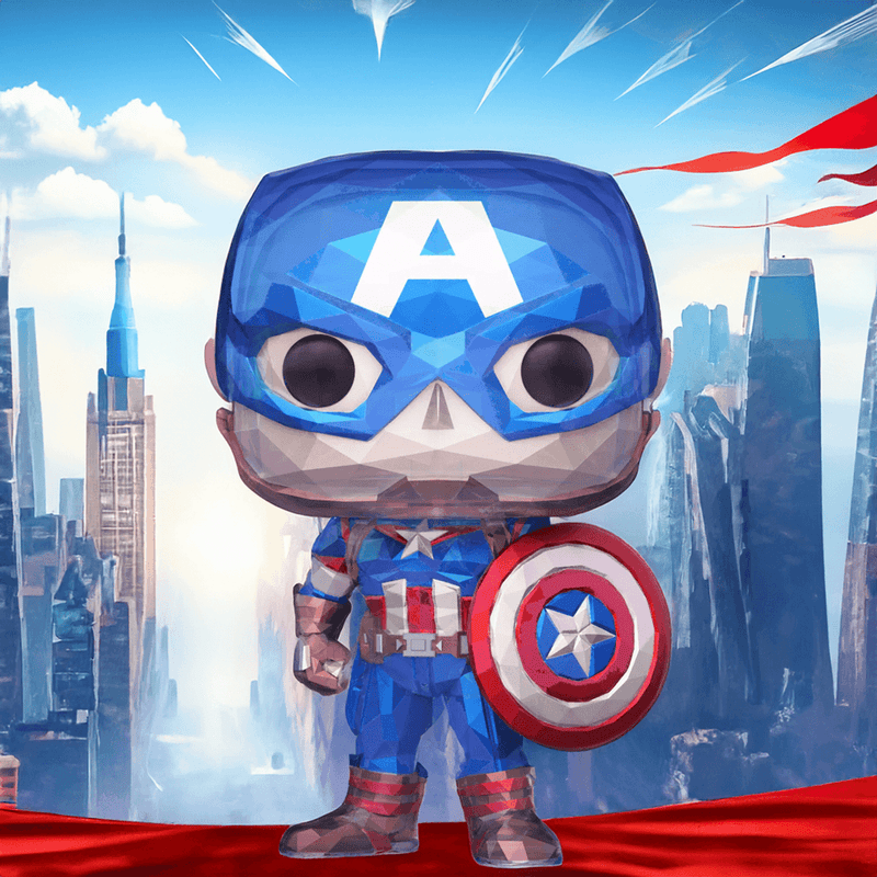 Unveiling 2023's Vibrant and Unique Addition to the Marvel Universe: Captain America Funko Pop! Exclusive - PPJoe Pop Protectors
