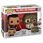 Funko - IN STOCK: Funko WWE: 2 Pack The Rock Vs Mankind (Metallic) With PPJoe Pop Protector
