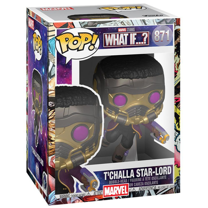 Funko - PRE-ORDER: Funko POP Marvel: What If - T'Challa Star-Lord With Marvel Sleeve